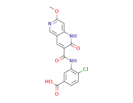 4-chloro-3-[(7-methoxy-2-oxo-1,2-dihydro-[1,6]naphthyridine-3-carbonyl)-amino]-benzoic acid