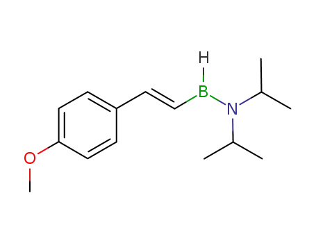 CH<sub>3</sub>OC<sub>6</sub>H<sub>4</sub>CHCHBHN(CH(CH<sub>3</sub>)2)2