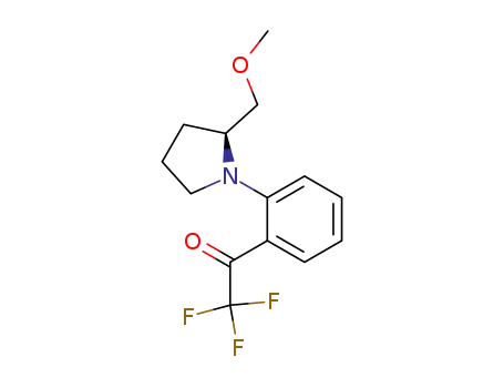 Molecular Structure of 124097-61-6 ((S)-2,2,2-trifluoro-1-<2-<2-(methoxymethyl)-1-pyrrolidinyl>phenyl>ethanone)