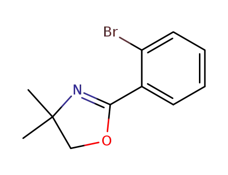 Molecular Structure of 32664-13-4 (2-(2-BROMOPHENYL)-4,5-DIHYDRO-4,4-DIMETHYLOXAZOLE)