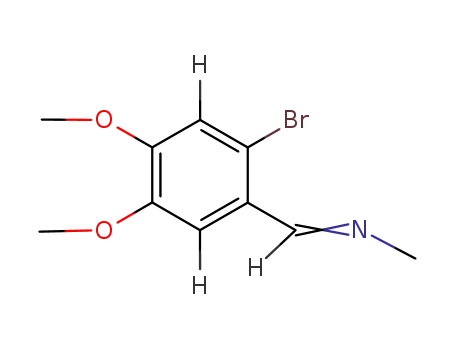 Molecular Structure of 89525-44-0 (Methanamine, N-[(2-bromo-4,5-dimethoxyphenyl)methylene]-)