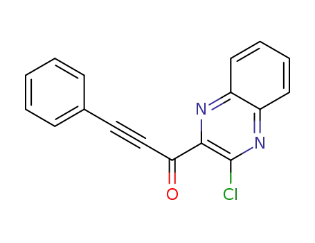 Molecular Structure of 1422642-91-8 (1-(3-chloroquinoxalin-2-yl)-3-phenylprop-2-yn-1-one)