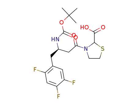 3-[(R)-3-t-butoxycarbonylamino-4-(2,4,5-trifluorophenyl)-butyryl]-thiazolidine-2-carboxylic acid