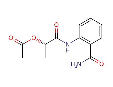 Molecular Structure of 129768-43-0 (Benzamide, 2-[[2-(acetyloxy)-1-oxopropyl]amino]-, (S)-)