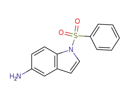Molecular Structure of 124400-52-8 (1H-Indol-5-amine, 1-(phenylsulfonyl)-)