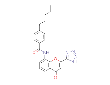 Benzamide,
N-[4-oxo-2-(1H-tetrazol-5-yl)-4H-1-benzopyran-8-yl]-4-pentyl-