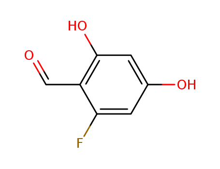 Molecular Structure of 170282-90-3 (Benzaldehyde, 2-fluoro-4,6-dihydroxy- (9CI))