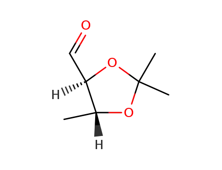 Molecular Structure of 99603-55-1 (1,3-Dioxolane-4-carboxaldehyde, 2,2,5-trimethyl-, (4S,5R)- (9CI))
