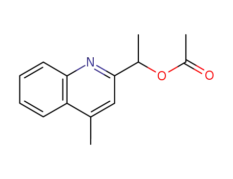 Molecular Structure of 104293-36-9 (2-<(1-Acetoxy)ethyl>-4-methylquinoline)