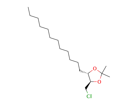 Molecular Structure of 488808-10-2 (1,3-Dioxolane, 4-(chloromethyl)-5-dodecyl-2,2-dimethyl-, (4R,5S)-)