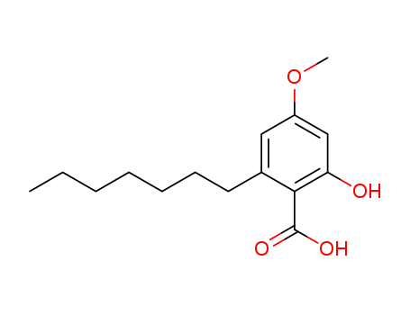 Benzoic acid, 2-heptyl-6-hydroxy-4-methoxy-