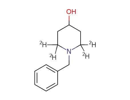 Molecular Structure of 1014695-50-1 (1-Benzyl-4-piperidinol-2,2,6,6-d4)