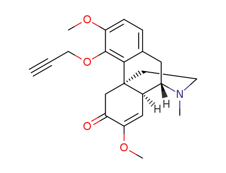 Molecular Structure of 1354636-54-6 (7,8-didehydro-4-propargylhydroxy-3,7-dimethoxy-17-methylmorphinan-6-one)