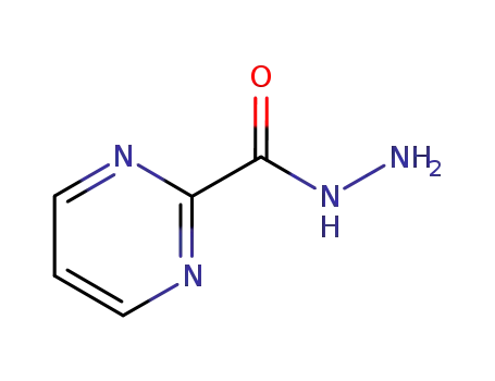 Molecular Structure of 87362-28-5 (2-Pyrimidinecarboxylic acid, hydrazide (9CI))