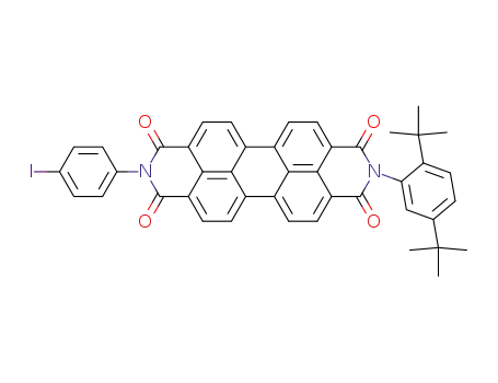 Molecular Structure of 359857-37-7 (N-(4-Iodophenyl)-N'-(2,5-di-tert-butylphenyl)-3,4,9,10-perylenebis(dicarboximide))