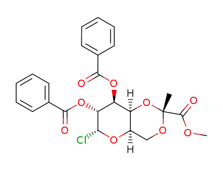 2,3-di-O-benzoyl-4,6-O-<1-(R)-methoxycarbonyl(ethylidene)>-α-D-galactopyranosyl chloride