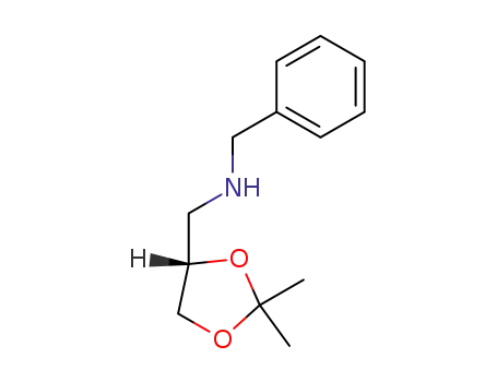 Molecular Structure of 109208-40-4 (N-benzyl-N-<O-2,3-isopropylidene-2(S),3-dihydroxypropyl>amine)