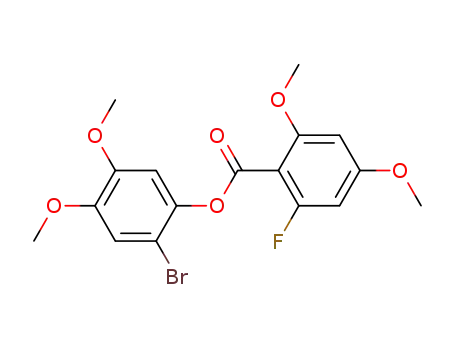 2-Fluoro-4,6-dimethoxy-benzoic acid 2-bromo-4,5-dimethoxy-phenyl ester