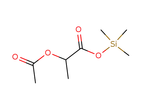 Molecular Structure of 88392-19-2 (Propanoic acid, 2-(acetyloxy)-, trimethylsilyl ester, (S)-)
