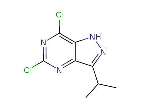 1H-Pyrazolo[4,3-d]pyrimidine, 5,7-dichloro-3-(1-methylethyl)-