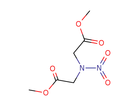 Molecular Structure of 927885-60-7 (Glycine, N-(2-methoxy-2-oxoethyl)-N-nitro-, methyl ester)