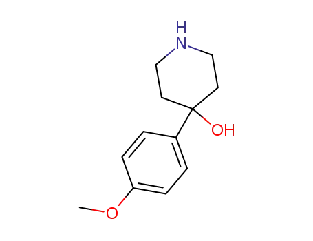 Molecular Structure of 50329-87-8 (4-(4-METHOXY-PHENYL)-PIPERIDIN-4-OL)