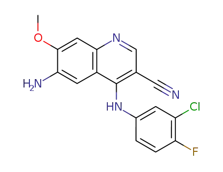 3-Quinolinecarbonitrile,
6-amino-4-[(3-chloro-4-fluorophenyl)amino]-7-methoxy-