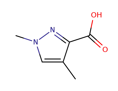 Molecular Structure of 89202-89-1 (1,4-Dimethyl-1H-pyrazole-3-carboxylic acid)