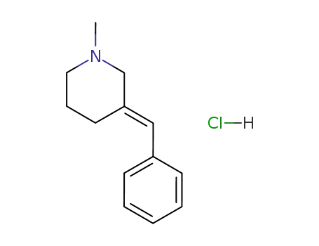 Molecular Structure of 114507-02-7 ((3E)-1-methyl-3-(phenylmethylidene)piperidine hydrochloride)