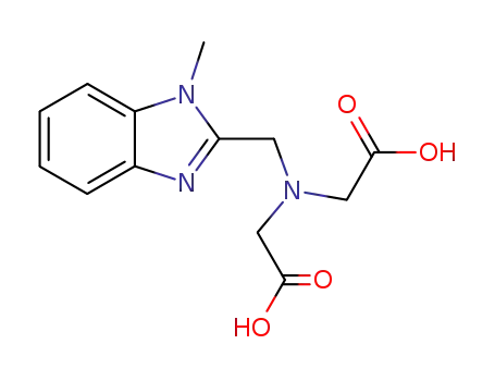Molecular Structure of 89218-98-4 (Glycine, N-(carboxymethyl)-N-[(1-methyl-1H-benzimidazol-2-yl)methyl]-)