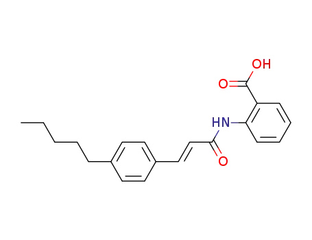 Molecular Structure of 110683-10-8 (2-[[1-Oxo-3-(4-pentylphenyl)prop-2-enyl]amino]benzoic acid)