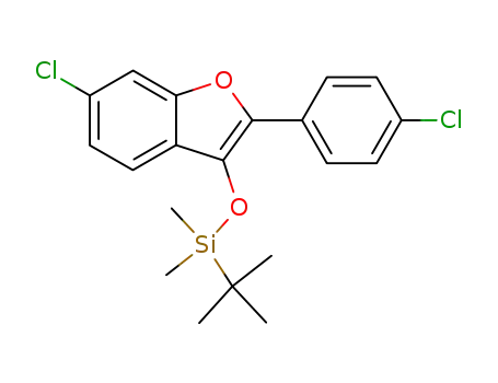 Molecular Structure of 857062-26-1 (<i>tert</i>-butyl-[6-chloro-2-(4-chloro-phenyl)-benzofuran-3-yloxy]-dimethyl-silane)