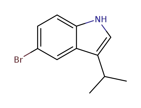 Molecular Structure of 439612-51-8 (1H-Indole, 5-bromo-3-(1-methylethyl)-)