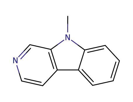 Molecular Structure of 2521-07-5 (9-Methyl-9H-beta-carboline)