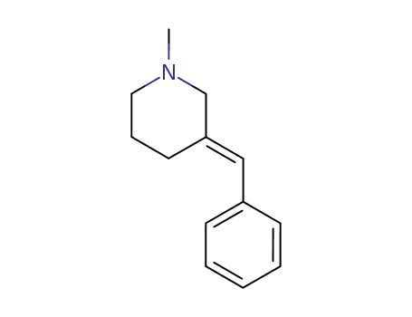 Molecular Structure of 114507-01-6 ((3E)-1-methyl-3-(phenylmethylidene)piperidine)