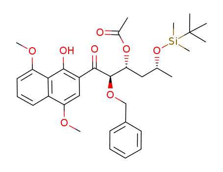 (2'R,3'R,5'R)-2-[3-Acetoxy-5-(tert-butyldimethylsilyloxy)-2-(phenylmethoxy)hexanoyl]-4,8-dimethoxy-1-naphthol