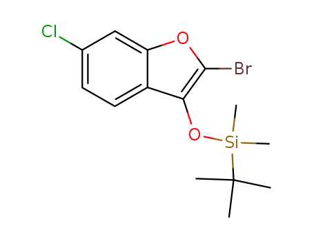 Molecular Structure of 1027376-65-3 ((2-bromo-6-chloro-benzofuran-3-yloxy)-<i>tert</i>-butyl-dimethyl-silane)