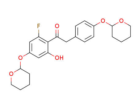 1-(2-fluoro-6-hydroxy-4-((tetrahydro-2H-pyran-2-yl)oxy)phenyl)-2-(4-((tetrahydro-2H-pyran-2-yl)oxy)phenyl)ethanone