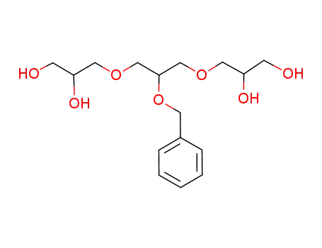 Molecular Structure of 196497-38-8 (1,2-Propanediol, 3,3'-[[2-(phenylmethoxy)-1,3-propanediyl]bis(oxy)]bis-)