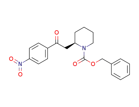 (R)-N-benzyloxycarbonyl-2-(2-(4-nitrophenyl)-2-oxoethyl)piperidine