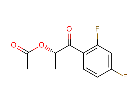 Molecular Structure of 139358-54-6 (1-Propanone, 2-(acetyloxy)-1-(2,4-difluorophenyl)-, (S)-)