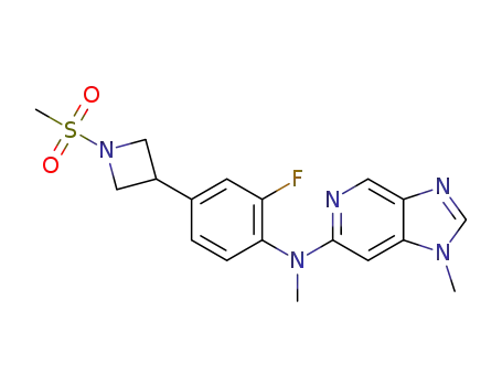 N-(2-fluoro-4-(1-(methylsulfonyl)azetidin-3-yl)phenyl)-N,1-dimethyl-1H-imidazo[4,5-c]pyridin-6-amine