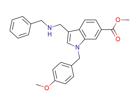 3-(N-benzylamino)methylindole-1-(4-methoxybenzyl)-6-carboxylic acid methyl ester