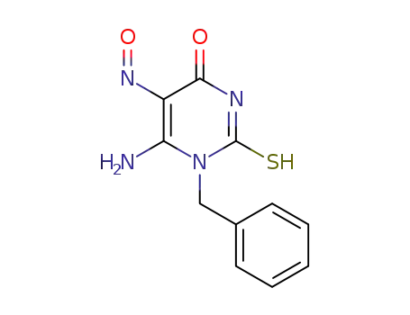 4(1H)-Pyrimidinone,
6-amino-2,3-dihydro-5-nitroso-1-(phenylmethyl)-2-thioxo-
