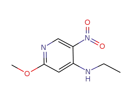 Molecular Structure of 607373-90-0 (4-Pyridinamine,N-ethyl-2-methoxy-5-nitro-(9CI))