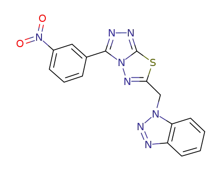 6-((1H-benzo[d][1,2,3]triazol-1-yl)methyl)-3-(3-nitrophenyl)-[1,2,4]triazolo[3,4-b][1,3,4]thiadiazole