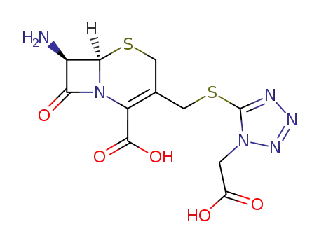 Molecular Structure of 59118-46-6 (3-<<<1H-1-(carboxymethyl)tetrazol-5-yl>thio>methyl>cephem)