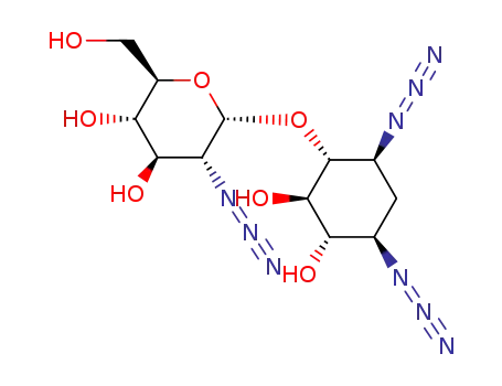 (2R,3S,4R,5R,6S)-5-azido-6-(((1R,2R,3S,4R,6S)-4, 6-diazido-2,3-dihydroxycyclohexyl)oxy)-2-(hydroxymethyl)tetrahydro-2H-pyran-3,4-diol