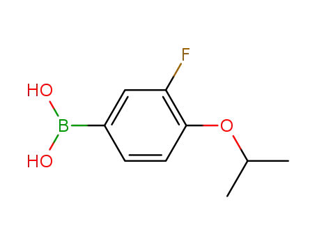 Molecular Structure of 480438-54-8 (3-FLUORO-4-ISOPROPOXYPHENYLBORONIC ACID)