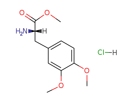 Molecular Structure of 70494-48-3 ((S)-3,4-DIMETHOXYPHENYLALANINE METHYL ESTER HYDROCHLORIDE)